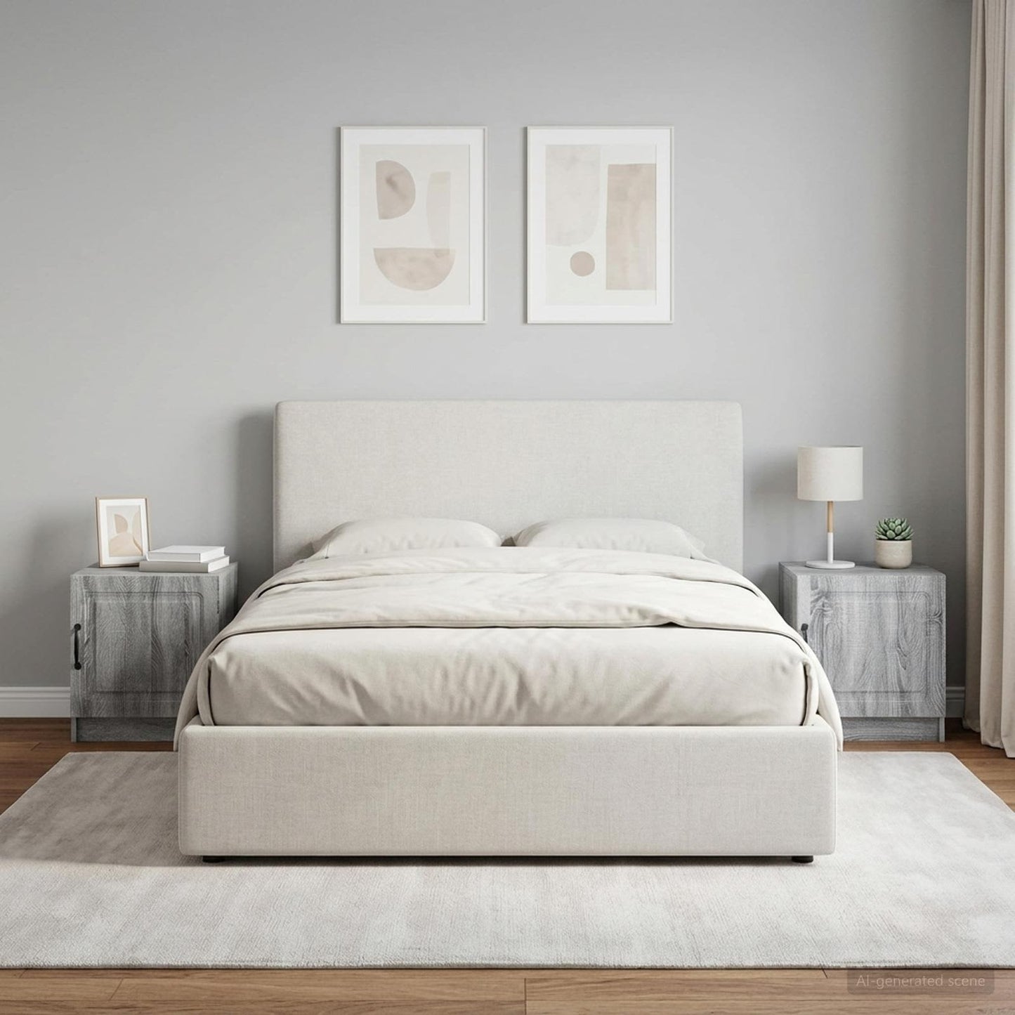 vidaXL Bedside Cabinet 2 pcs Grey Sonoma 43 x 34.5 x 47 cm