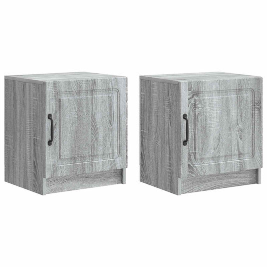 vidaXL Bedside Cabinet 2 pcs Grey Sonoma 43 x 34.5 x 47 cm