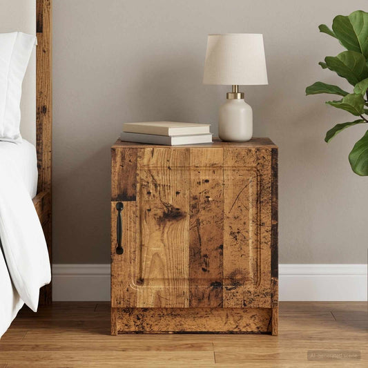 vidaXL Bedside Cabinet Old Wood 43 x 34.5 x 47 cm Engineered Wood