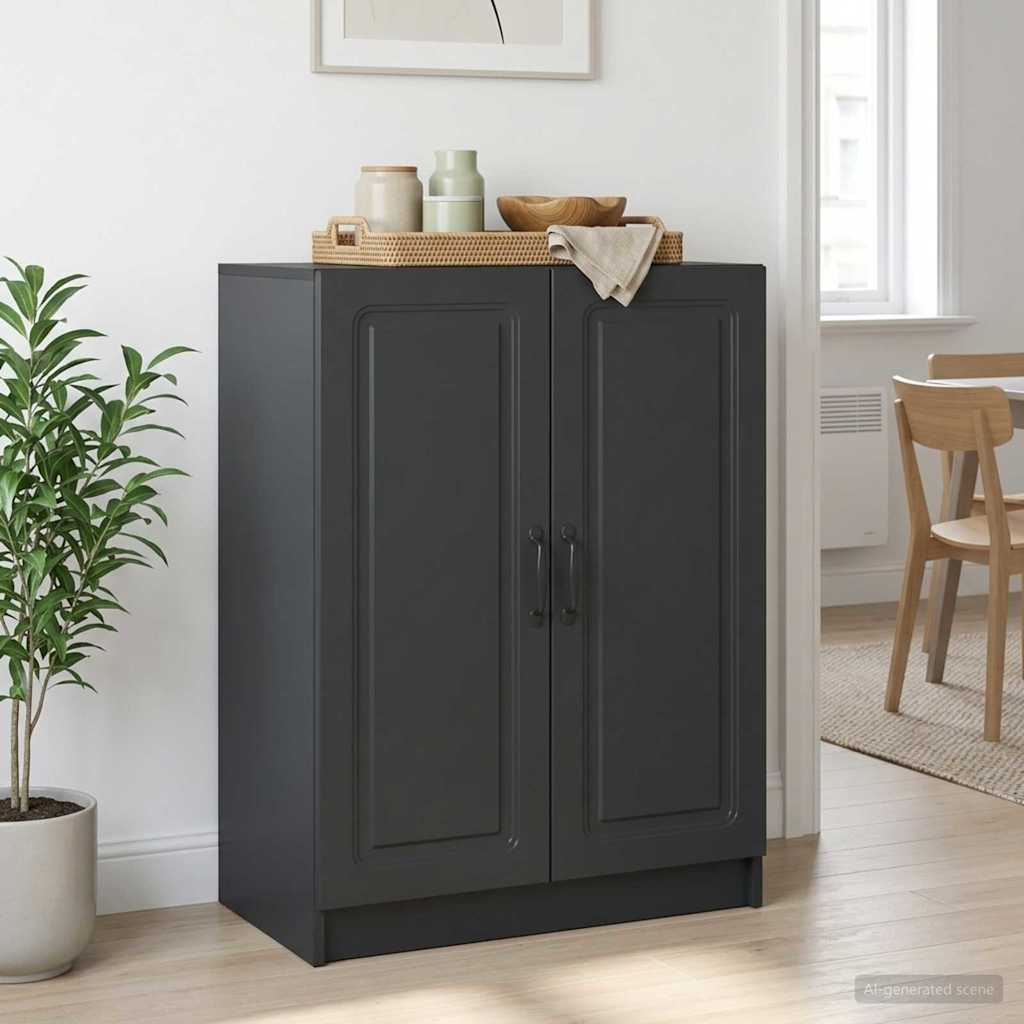 vidaXL Sideboard Black 66 x 34.5 x 87 cm Engineered Wood