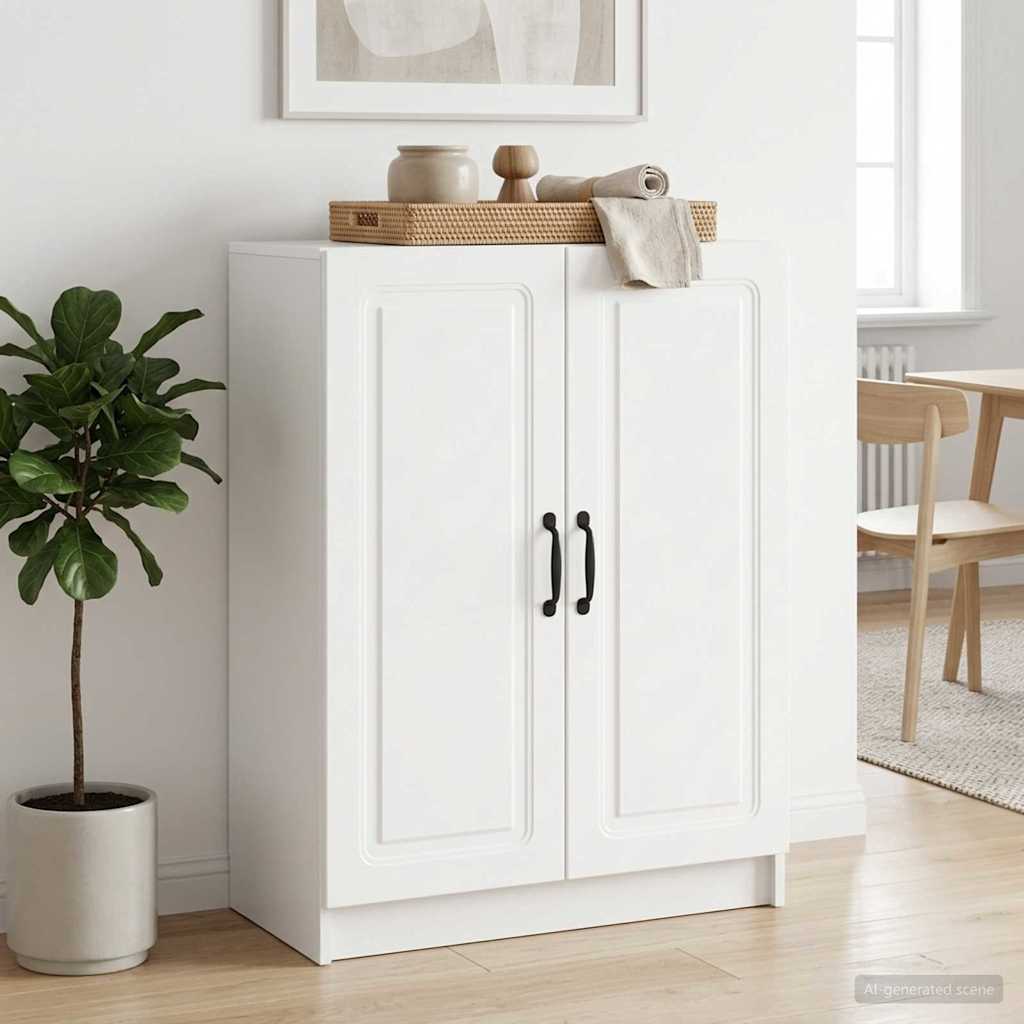 vidaXL Sideboard High Gloss White 66 x 34.5 x 87 cm Engineered Wood