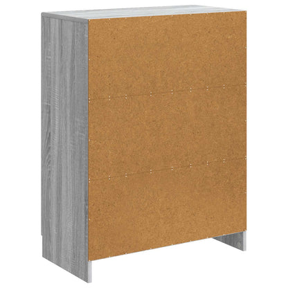 vidaXL Sideboard Grey Sonoma 66 x 34.5 x 87 cm Engineered Wood