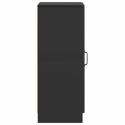 vidaXL Sideboard Black 33 x 34.5 x 87 cm Engineered Wood