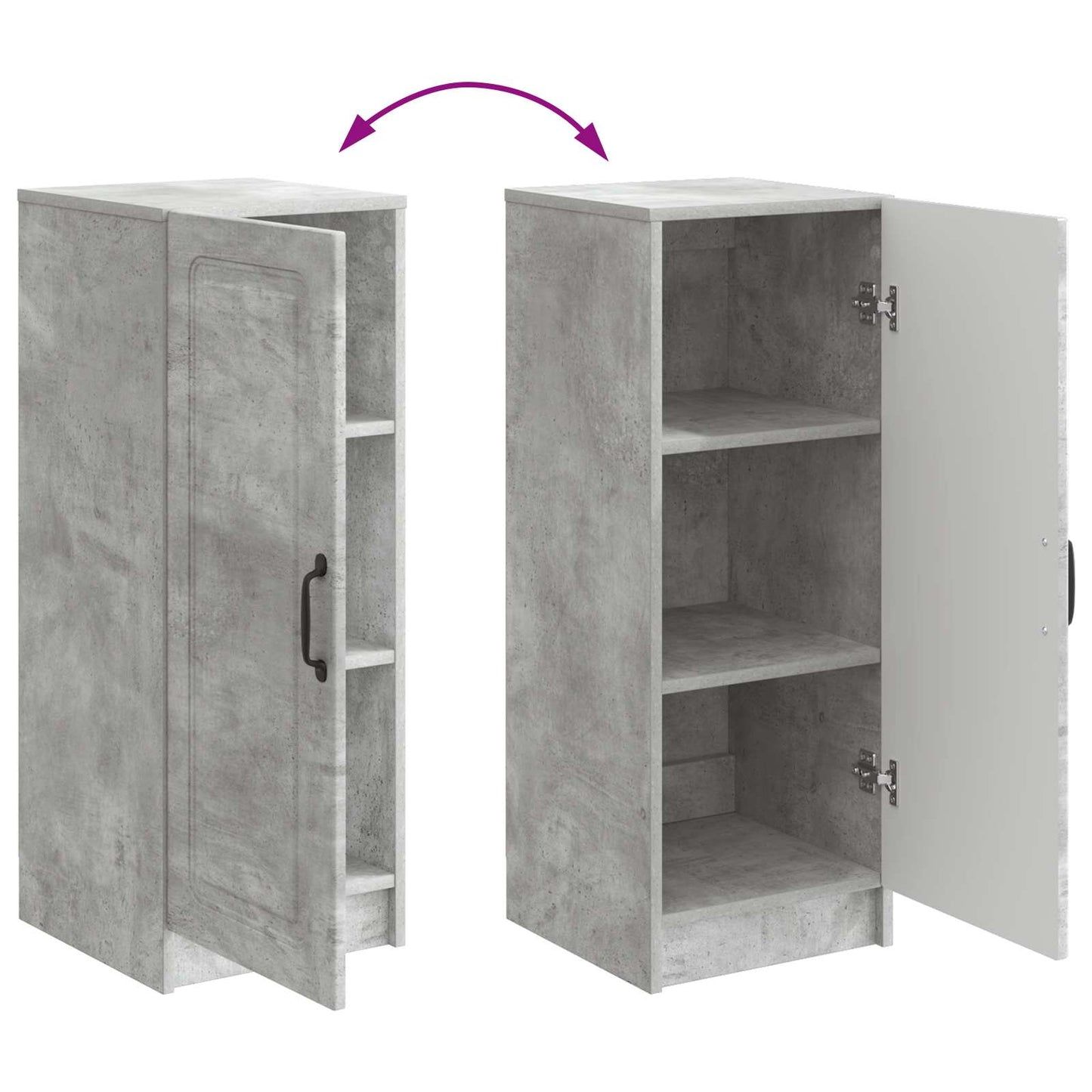 vidaXL Sideboard Concrete Grey 33 x 34.5 x 87 cm Engineered Wood