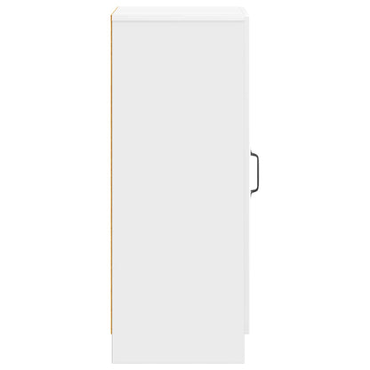 vidaXL Sideboard High Gloss White 33 x 34.5 x 87 cm Engineered Wood