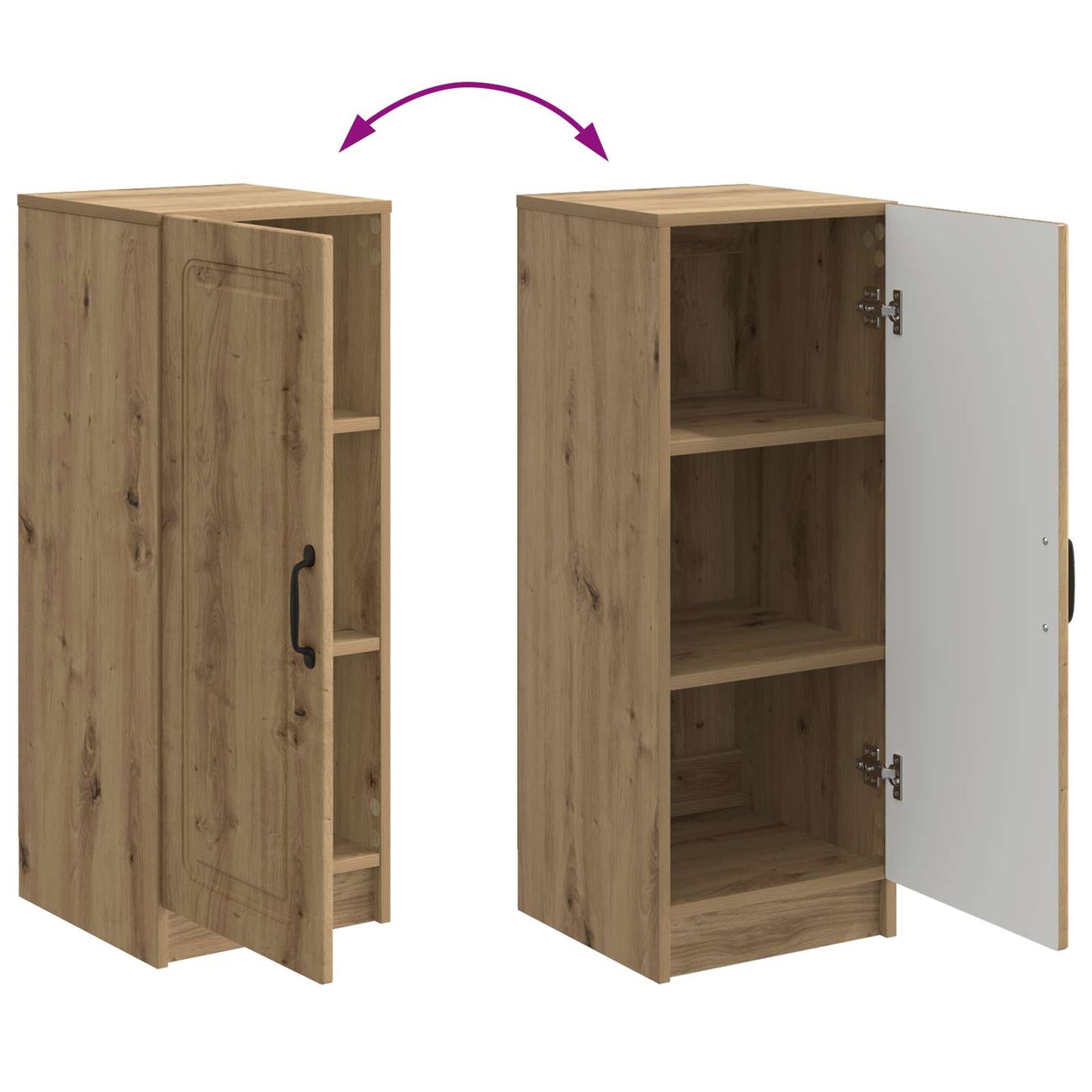 vidaXL Sideboard Artisan Oak 33 x 34.5 x 87 cm Engineered Wood