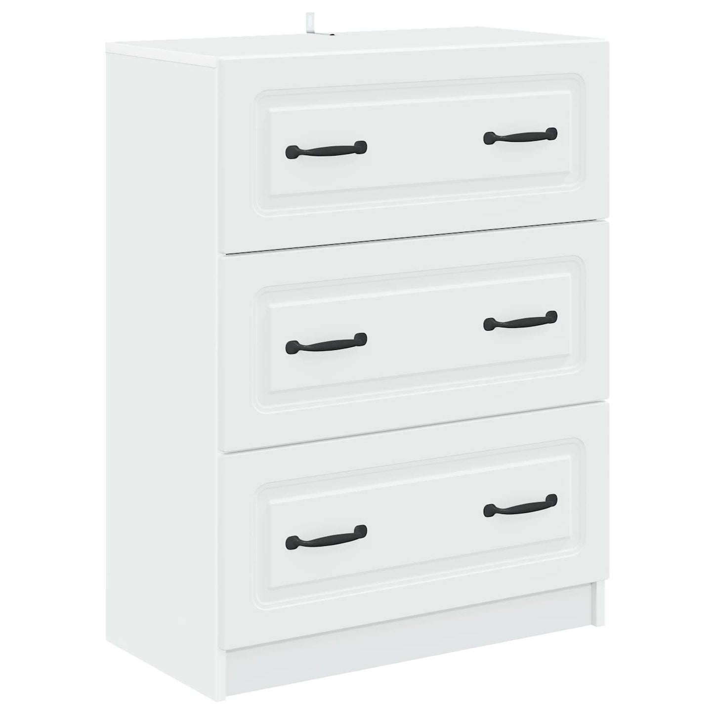vidaXL Drawer Cabinet White 66 x 34.5 x 87 cm Engineered Wood