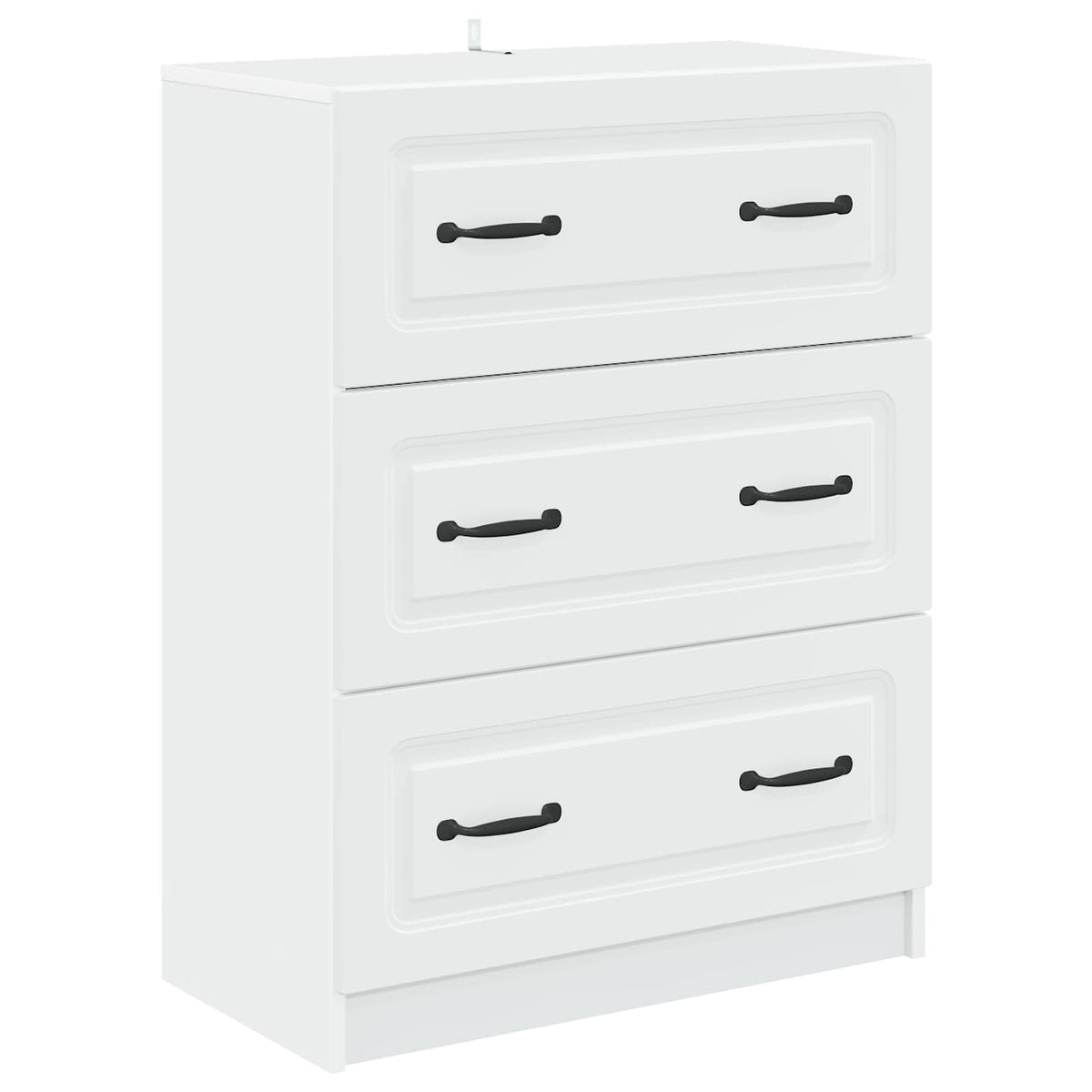 vidaXL Drawer Cabinet 66 x 34.5 x 87 cm Engineered Wood White
