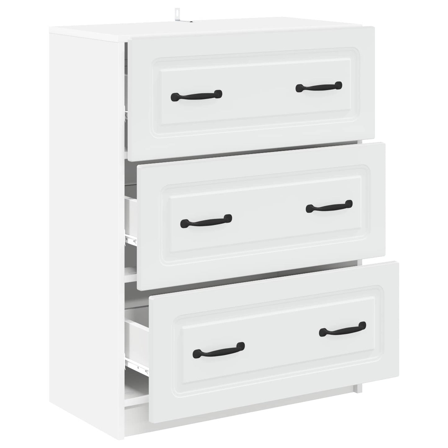 vidaXL Drawer Cabinet White 66 x 34.5 x 87 cm Engineered Wood