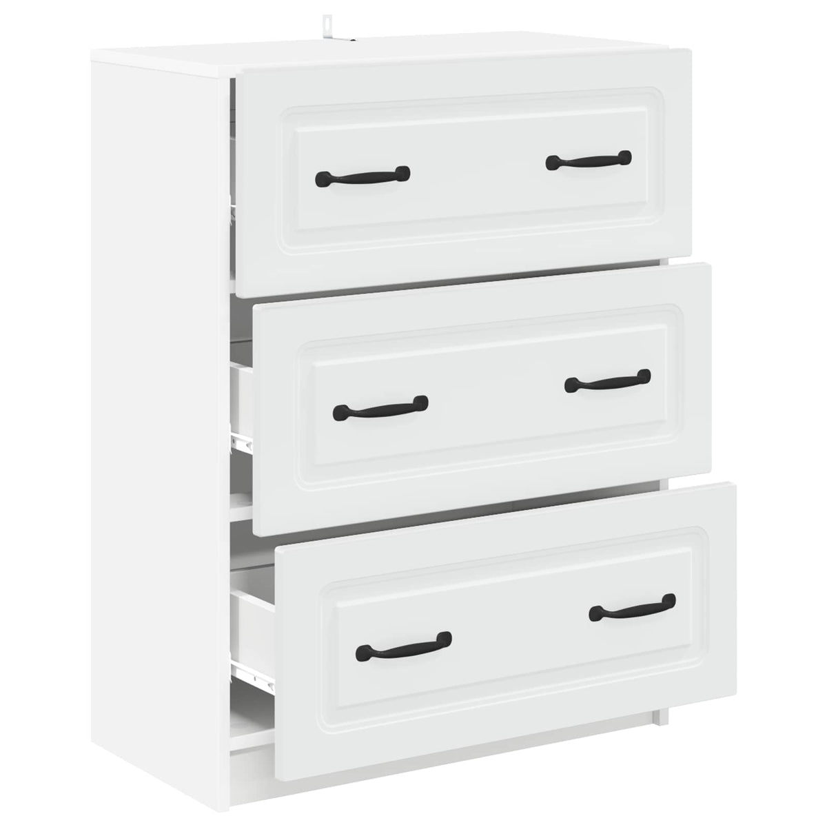 vidaXL Drawer Cabinet 66 x 34.5 x 87 cm Engineered Wood White
