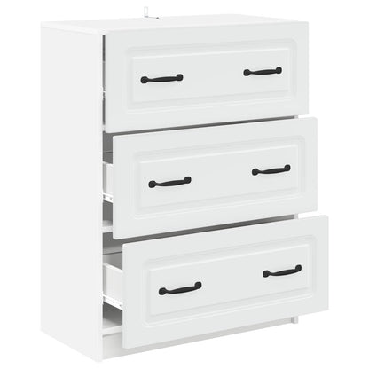 vidaXL Drawer Cabinet 66 x 34.5 x 87 cm Engineered Wood White