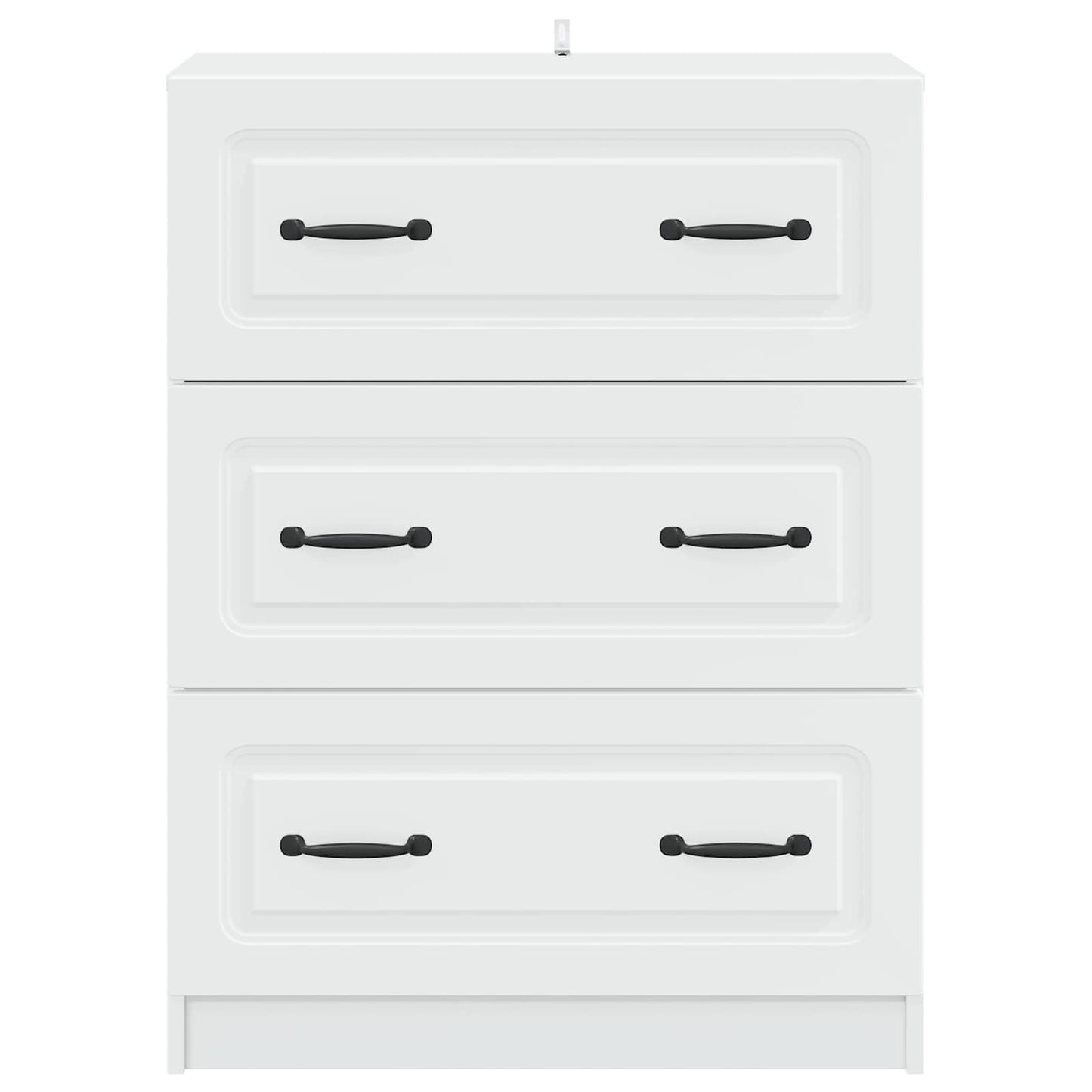 vidaXL Drawer Cabinet White 66 x 34.5 x 87 cm Engineered Wood