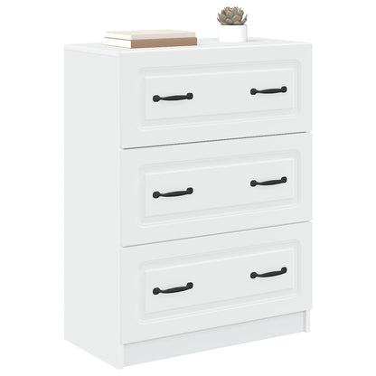 vidaXL Drawer Cabinet 66 x 34.5 x 87 cm Engineered Wood White