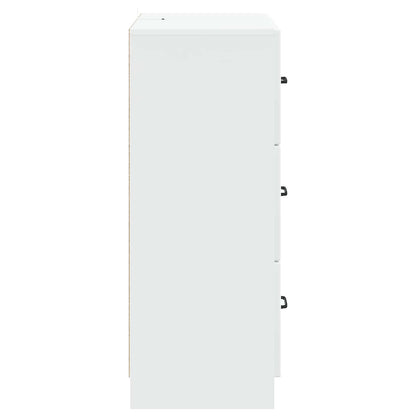 vidaXL Drawer Cabinet White 66 x 34.5 x 87 cm Engineered Wood