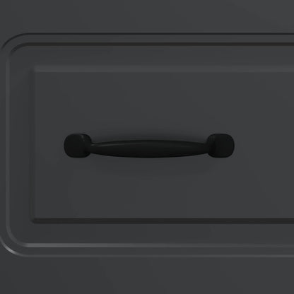 vidaXL Drawer Cabinet Black 66 x 34.5 x 87 cm Engineered Wood