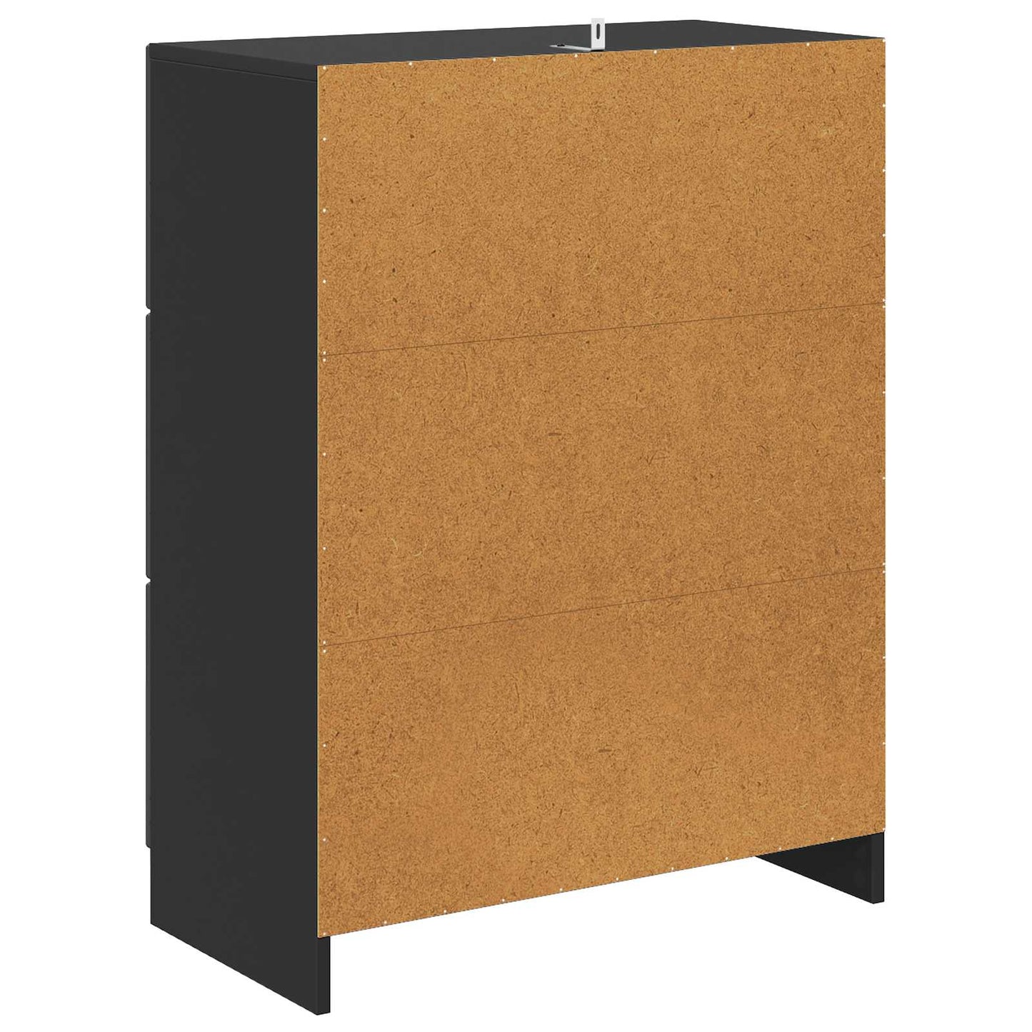 vidaXL Drawer Cabinet Black 66 x 34.5 x 87 cm Engineered Wood
