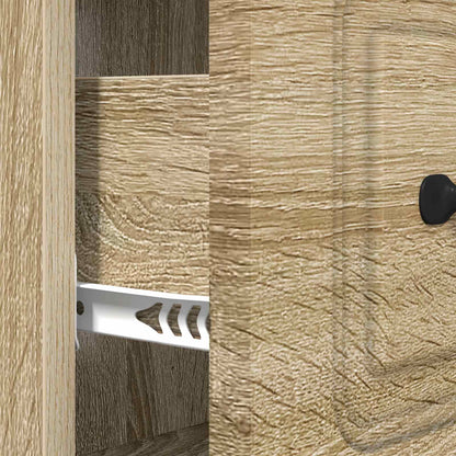 vidaXL Drawer Cabinet Sonoma Oak 66 x 34.5 x 87 cm Engineered Wood