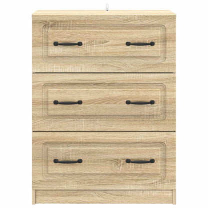 vidaXL Drawer Cabinet Sonoma Oak 66 x 34.5 x 87 cm Engineered Wood