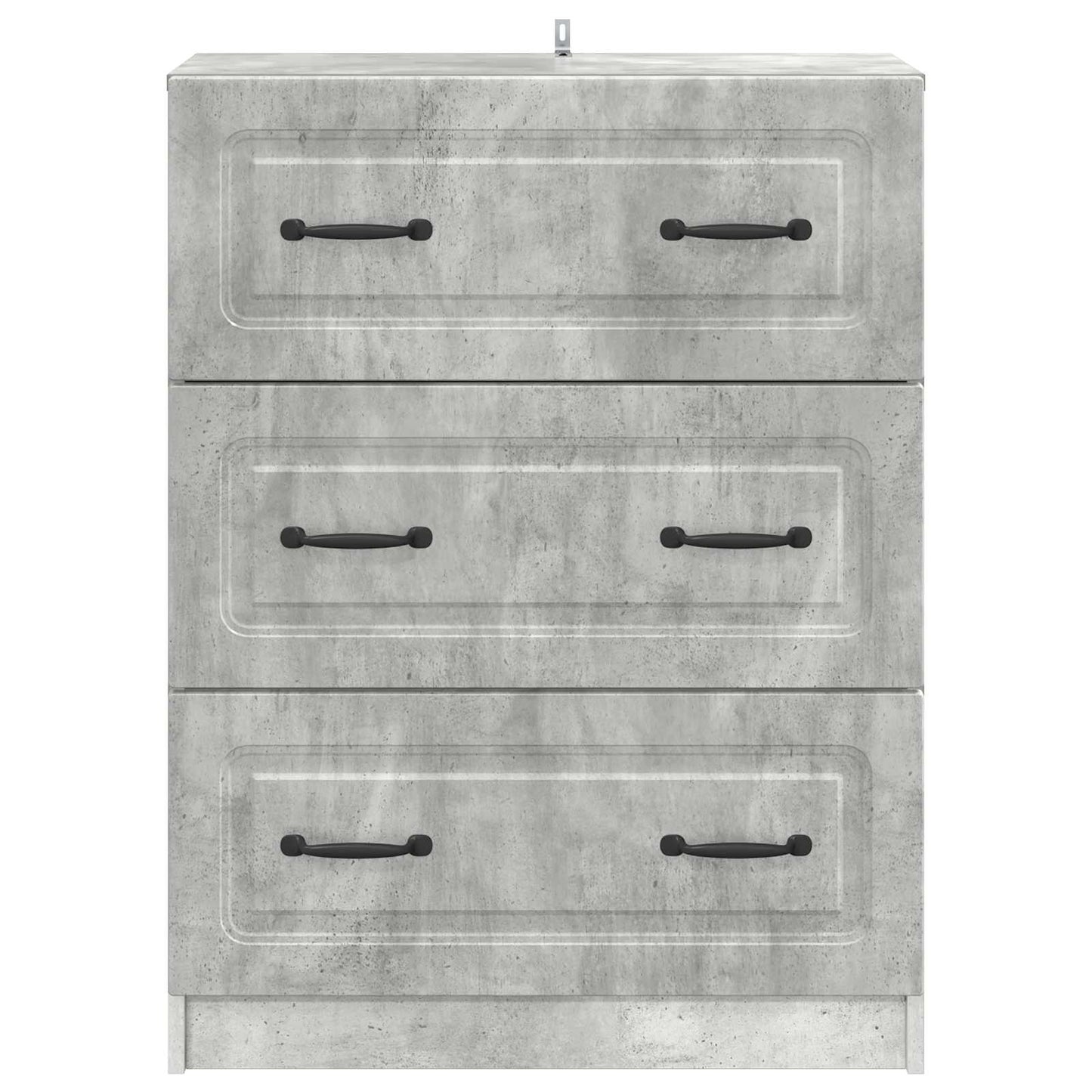 vidaXL Drawer Cabinet Concrete Grey 66 x 34.5 x 87 cm Engineered Wood