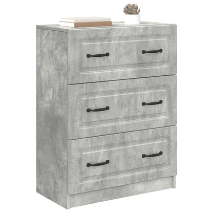 vidaXL Drawer Cabinet Concrete Grey 66 x 34.5 x 87 cm Engineered Wood