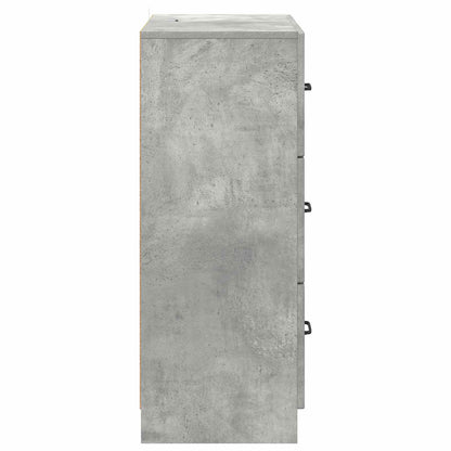 vidaXL Drawer Cabinet Concrete Grey 66 x 34.5 x 87 cm Engineered Wood