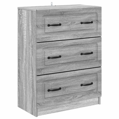 vidaXL Drawer Cabinet 66 x 34.5 x 87 cm Engineered Wood Grey Sonoma