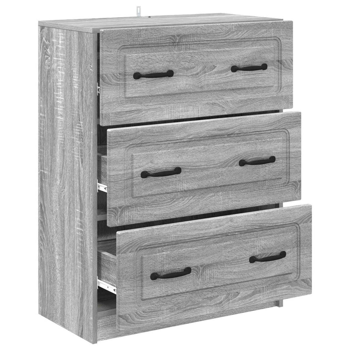 vidaXL Drawer Cabinet 66 x 34.5 x 87 cm Engineered Wood Grey Sonoma