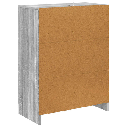vidaXL Drawer Cabinet 66 x 34.5 x 87 cm Engineered Wood Grey Sonoma
