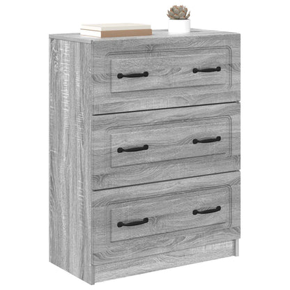 vidaXL Drawer Cabinet 66 x 34.5 x 87 cm Engineered Wood Grey Sonoma
