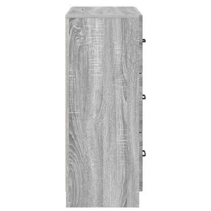 vidaXL Drawer Cabinet 66 x 34.5 x 87 cm Engineered Wood Grey Sonoma