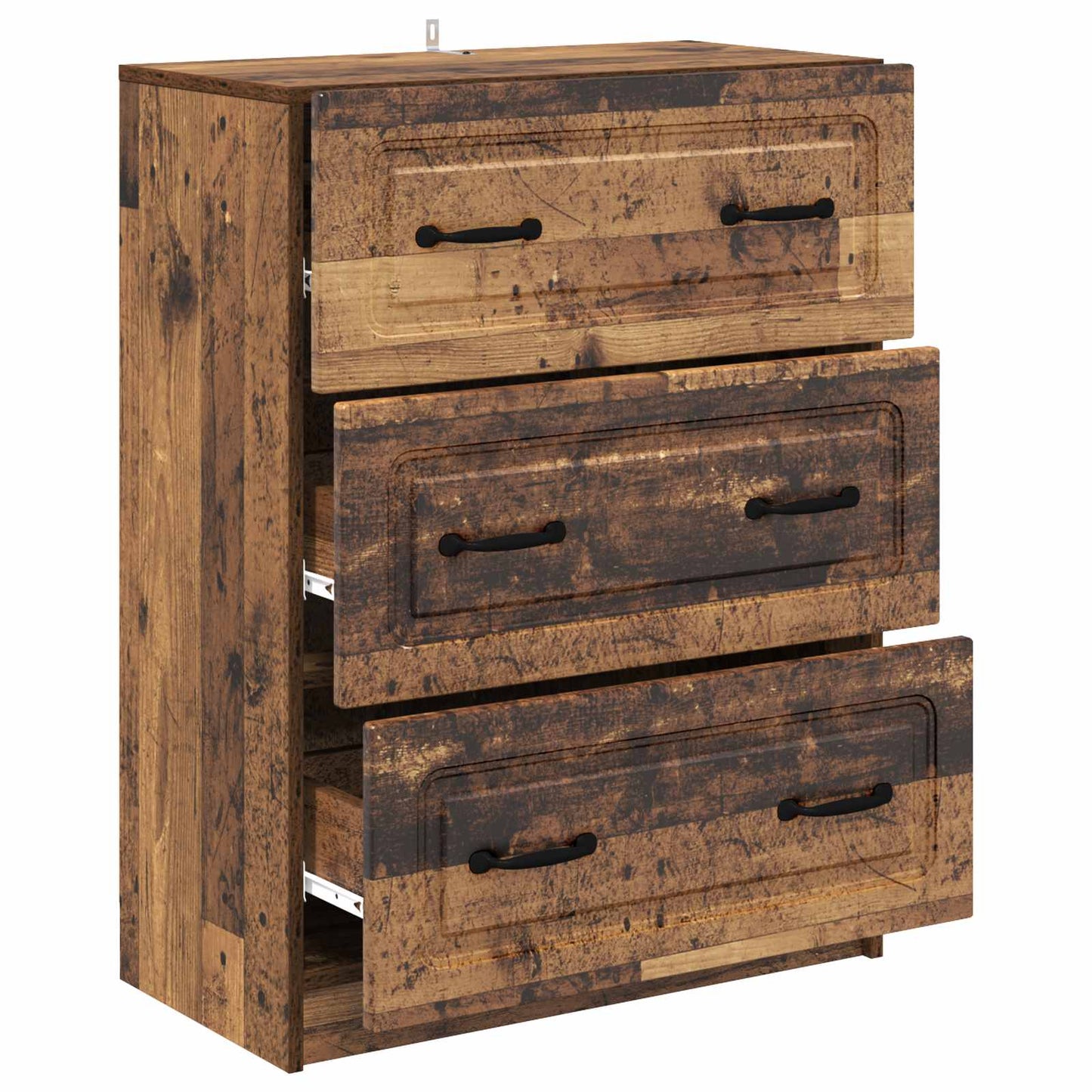 vidaXL Drawer Cabinet Old Wood 66 x 34.5 x 87 cm Engineered Wood