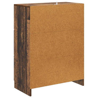 vidaXL Drawer Cabinet Old Wood 66 x 34.5 x 87 cm Engineered Wood
