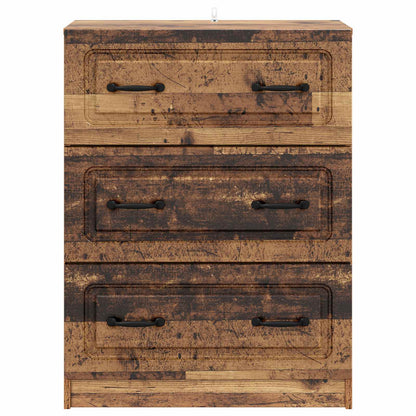 vidaXL Drawer Cabinet Old Wood 66 x 34.5 x 87 cm Engineered Wood
