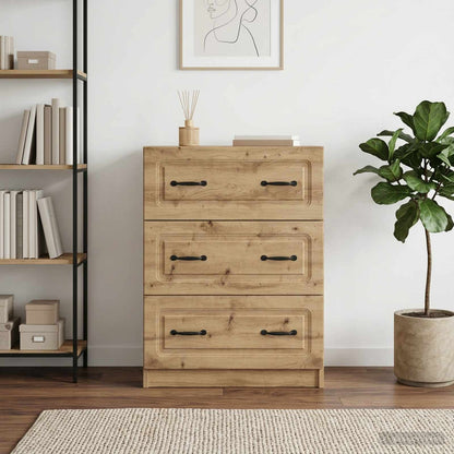 vidaXL Drawer Cabinet 66 x 34.5 x 87 cm Engineered Wood Artisan Oak
