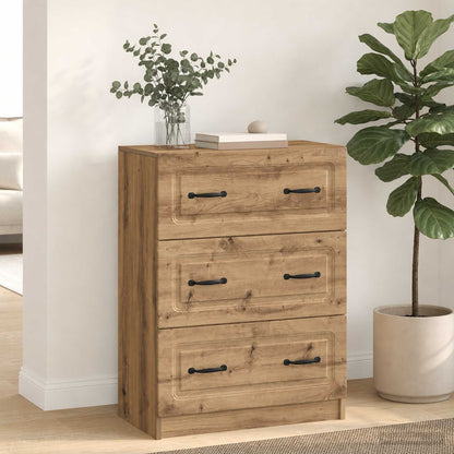 vidaXL Drawer Cabinet 66 x 34.5 x 87 cm Engineered Wood Artisan Oak