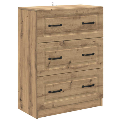 vidaXL Drawer Cabinet 66 x 34.5 x 87 cm Engineered Wood Artisan Oak