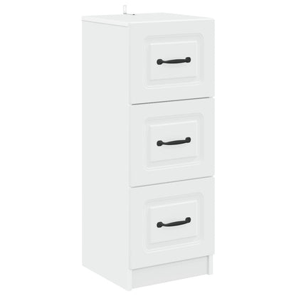 vidaXL Drawer Cabinet White 33 x 34.5 x 87 cm Engineered Wood