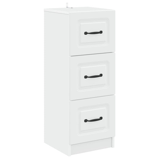 vidaXL Drawer Cabinet White 33 x 34.5 x 87 cm Engineered Wood