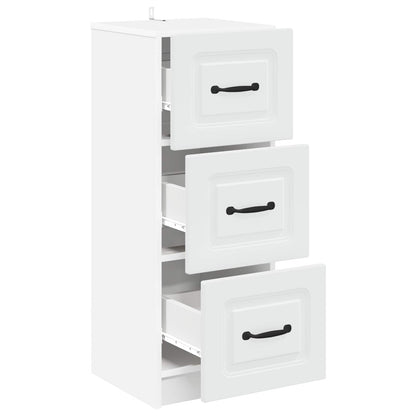 vidaXL Drawer Cabinet White 33 x 34.5 x 87 cm Engineered Wood