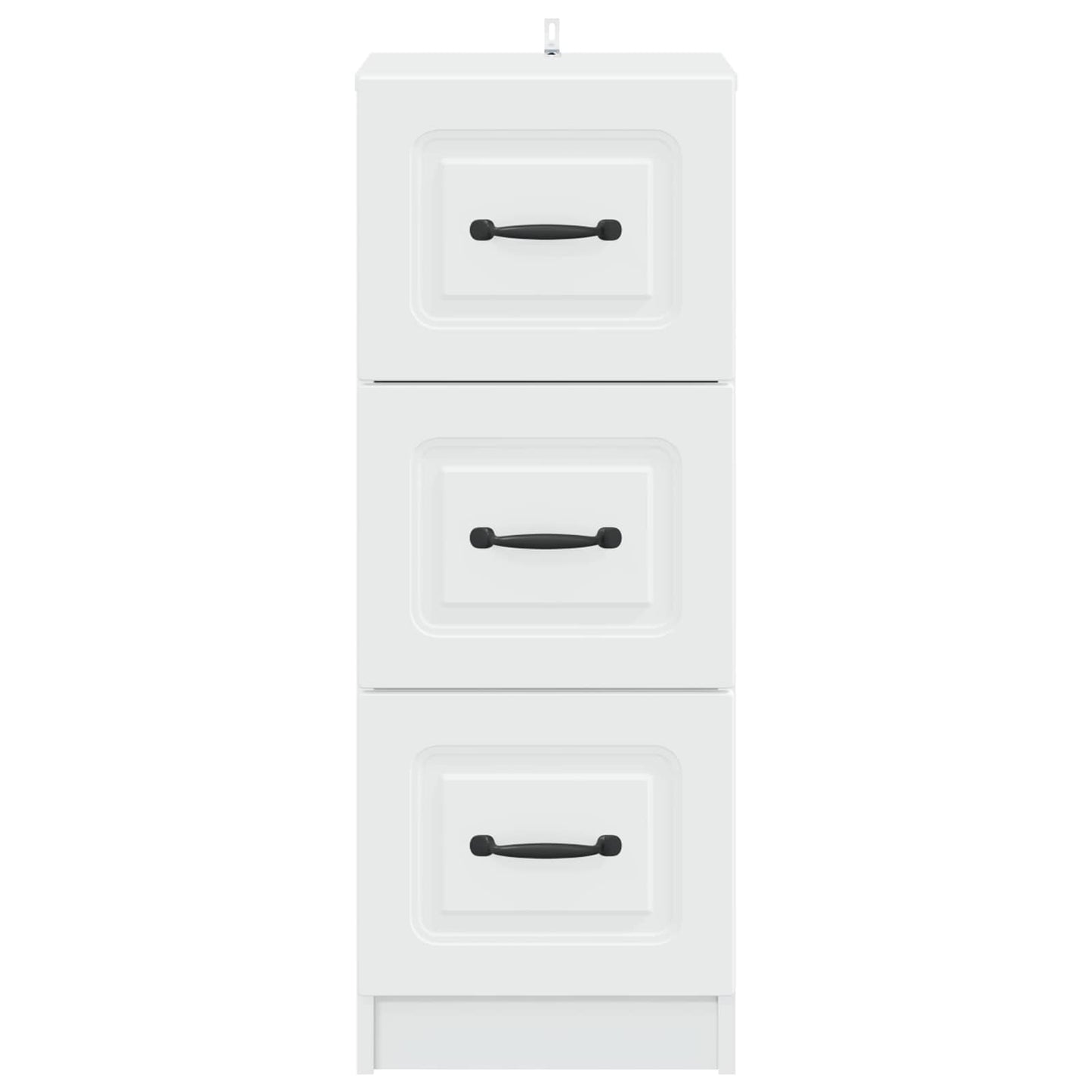 vidaXL Drawer Cabinet White 33 x 34.5 x 87 cm Engineered Wood
