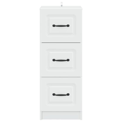 vidaXL Drawer Cabinet White 33 x 34.5 x 87 cm Engineered Wood