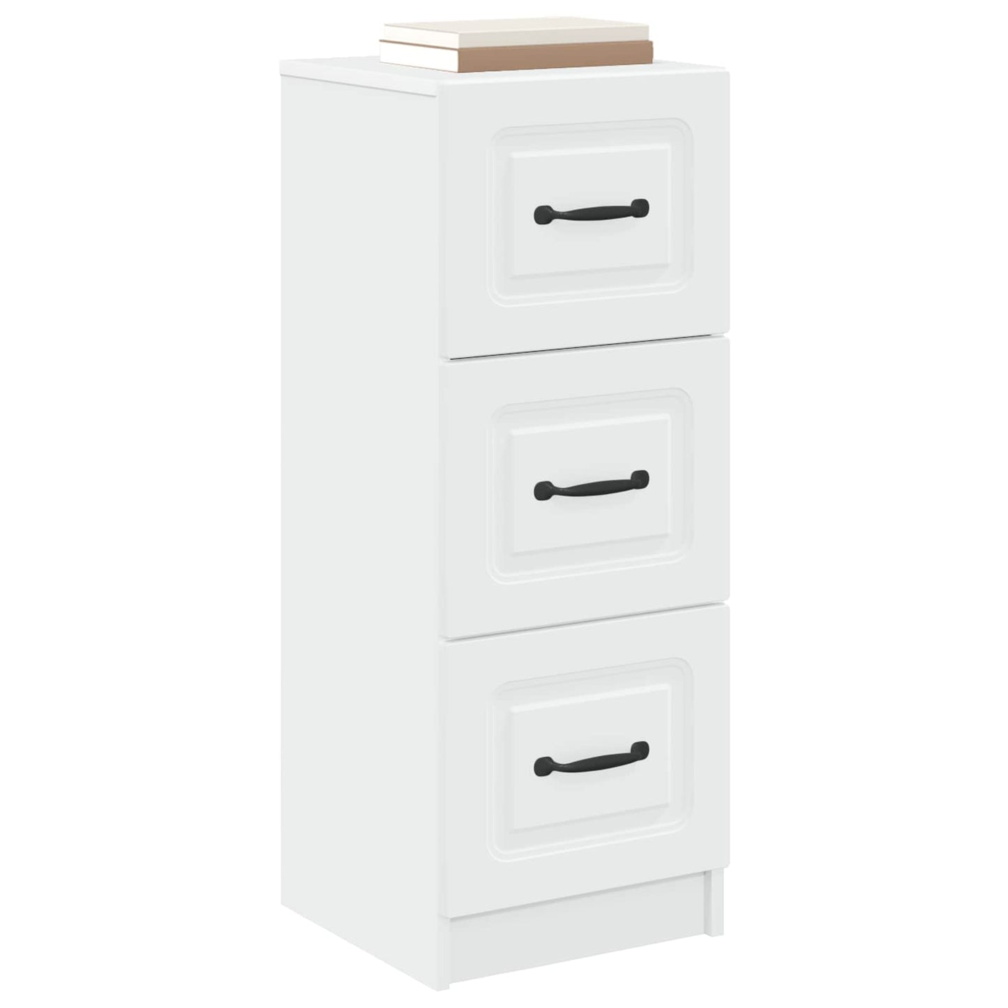 vidaXL Drawer Cabinet White 33 x 34.5 x 87 cm Engineered Wood