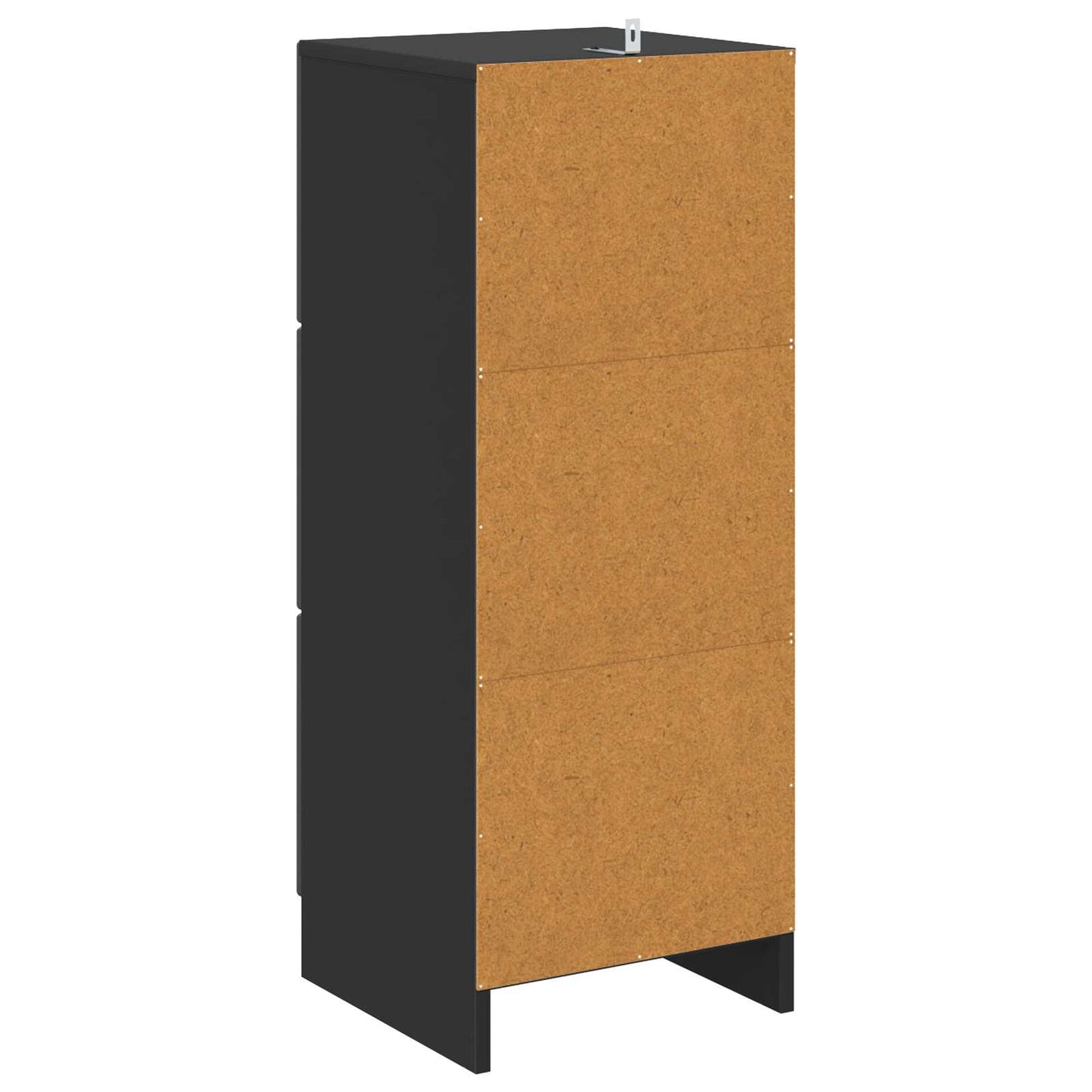 vidaXL Drawer Cabinet Black 33 x 34.5 x 87 cm Engineered Wood