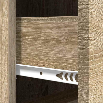vidaXL Drawer Cabinet Sonoma Oak 33 x 34.5 x 87 cm Engineered Wood