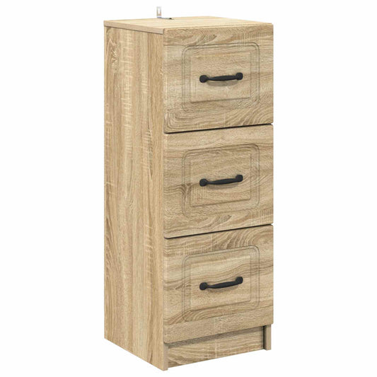 vidaXL Drawer Cabinet Sonoma Oak 33 x 34.5 x 87 cm Engineered Wood