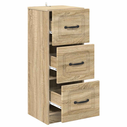 vidaXL Drawer Cabinet Sonoma Oak 33 x 34.5 x 87 cm Engineered Wood