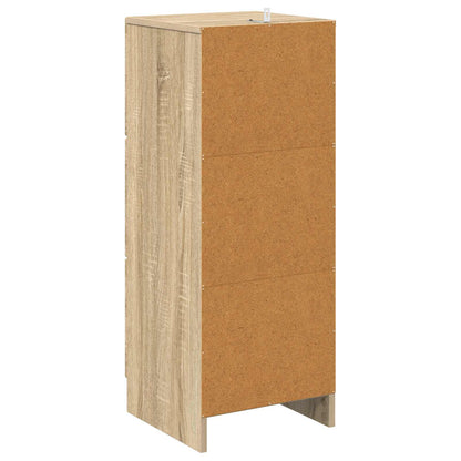 vidaXL Drawer Cabinet Sonoma Oak 33 x 34.5 x 87 cm Engineered Wood