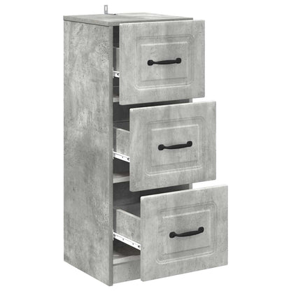 vidaXL Drawer Cabinet Concrete Grey 33 x 34.5 x 87 cm Engineered Wood