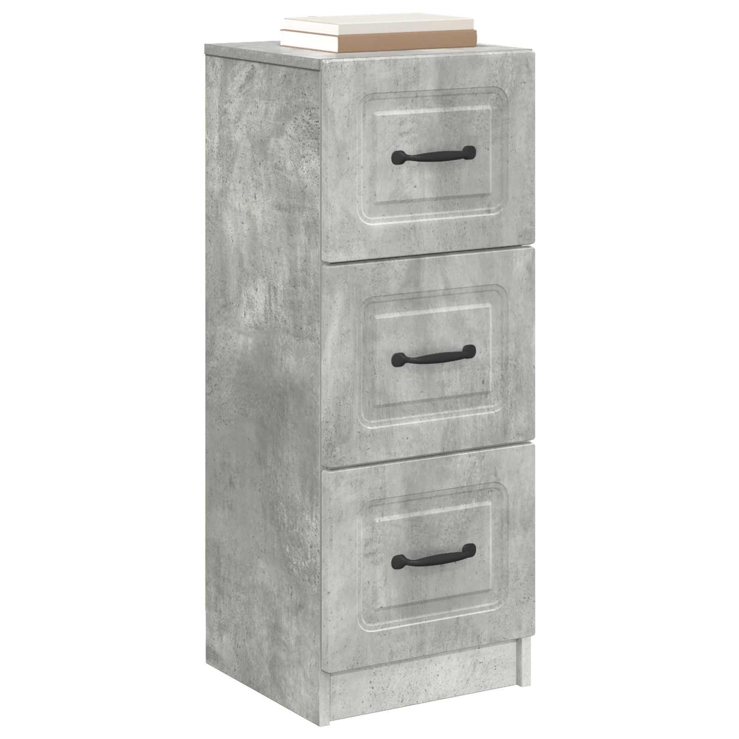 vidaXL Drawer Cabinet Concrete Grey 33 x 34.5 x 87 cm Engineered Wood