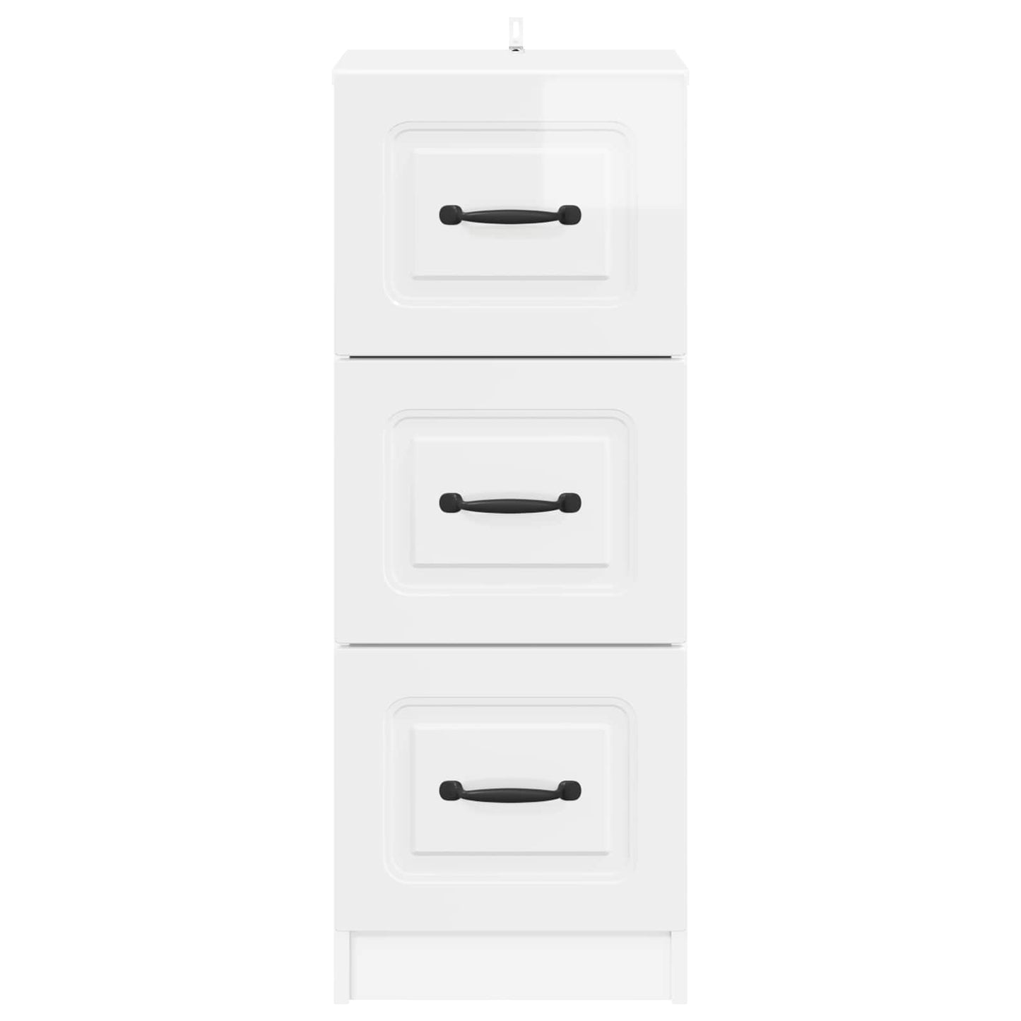 vidaXL Drawer Cabinet High Gloss White 33 x 34.5 x 87 cm